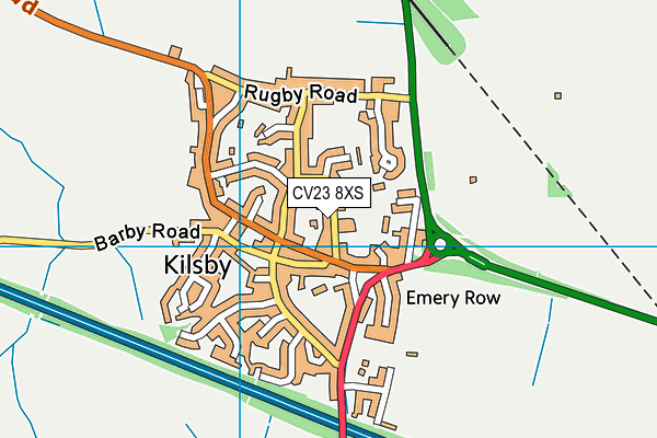 Kilsby Church of England Primary School map (CV23 8XS) - OS VectorMap District (Ordnance Survey)