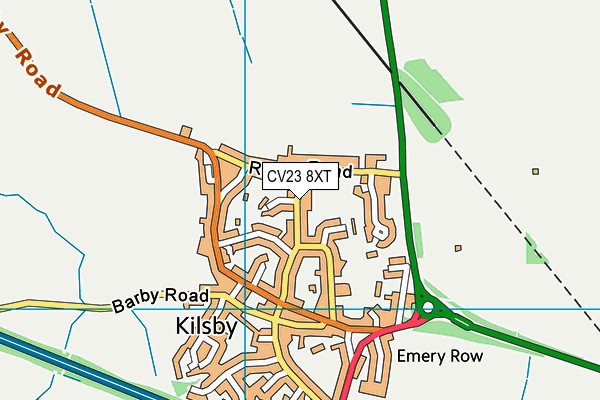 CV23 8XT map - OS VectorMap District (Ordnance Survey)
