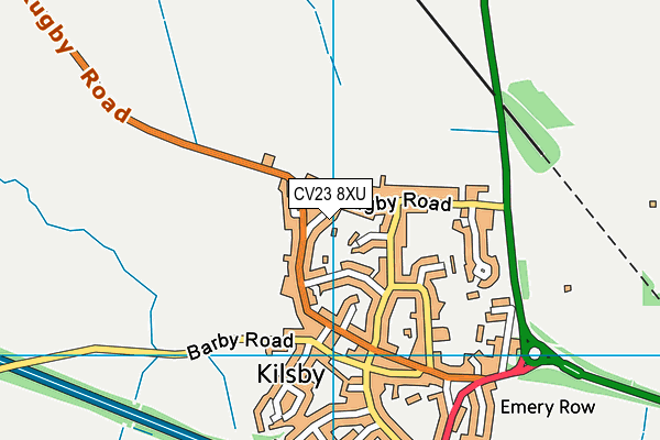 CV23 8XU map - OS VectorMap District (Ordnance Survey)