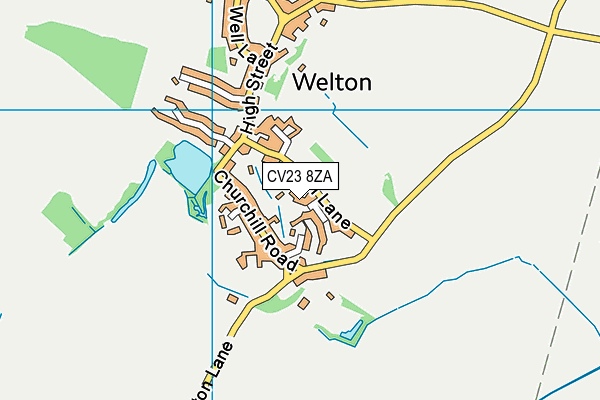 CV23 8ZA map - OS VectorMap District (Ordnance Survey)