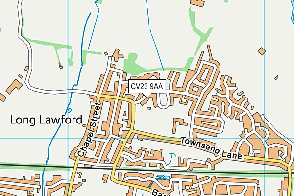 CV23 9AA map - OS VectorMap District (Ordnance Survey)