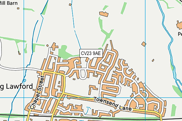 CV23 9AE map - OS VectorMap District (Ordnance Survey)