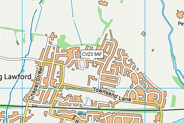 CV23 9AF map - OS VectorMap District (Ordnance Survey)