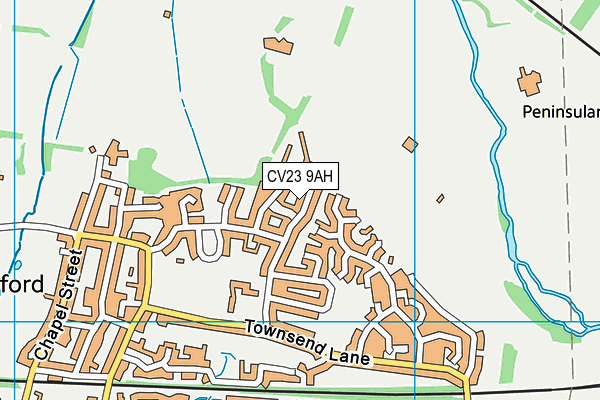 CV23 9AH map - OS VectorMap District (Ordnance Survey)