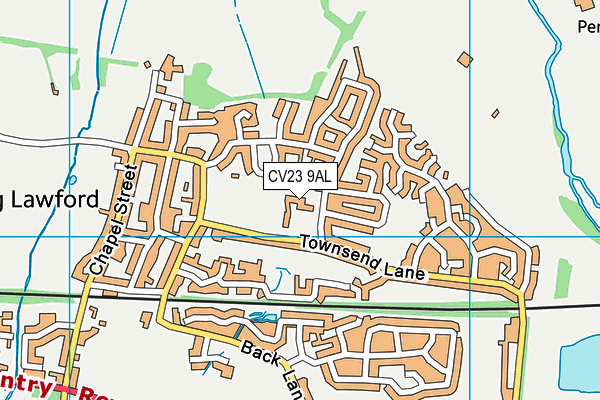 Long Lawford Primary School map (CV23 9AL) - OS VectorMap District (Ordnance Survey)