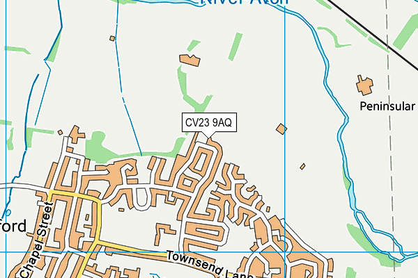 CV23 9AQ map - OS VectorMap District (Ordnance Survey)