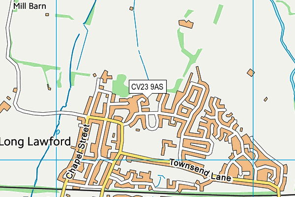 CV23 9AS map - OS VectorMap District (Ordnance Survey)