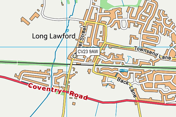 CV23 9AW map - OS VectorMap District (Ordnance Survey)