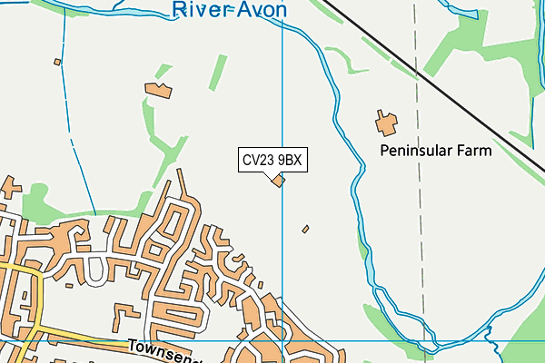 CV23 9BX map - OS VectorMap District (Ordnance Survey)