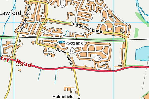 CV23 9DB map - OS VectorMap District (Ordnance Survey)