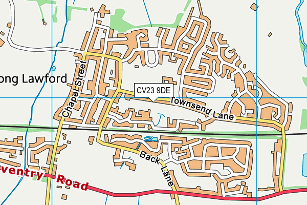 King Georges Field (Long Lawford) map (CV23 9DE) - OS VectorMap District (Ordnance Survey)