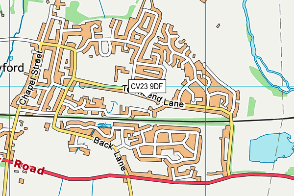 CV23 9DF map - OS VectorMap District (Ordnance Survey)