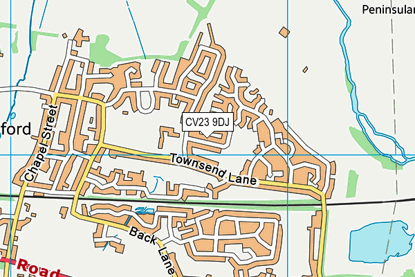 CV23 9DJ map - OS VectorMap District (Ordnance Survey)