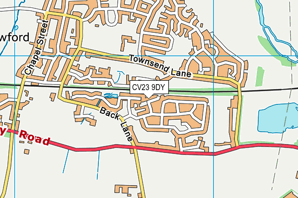 CV23 9DY map - OS VectorMap District (Ordnance Survey)