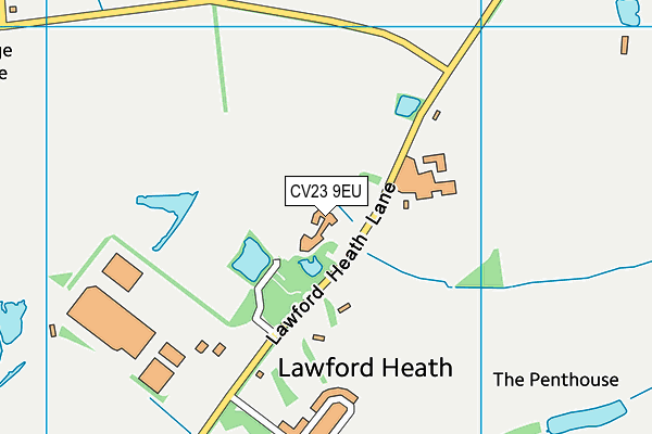 The Ryelands Playground map (CV23 9EU) - OS VectorMap District (Ordnance Survey)