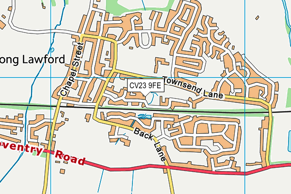 CV23 9FE map - OS VectorMap District (Ordnance Survey)