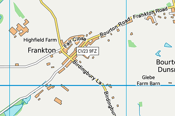 CV23 9FZ map - OS VectorMap District (Ordnance Survey)