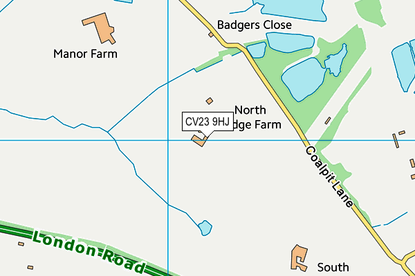 CV23 9HJ map - OS VectorMap District (Ordnance Survey)