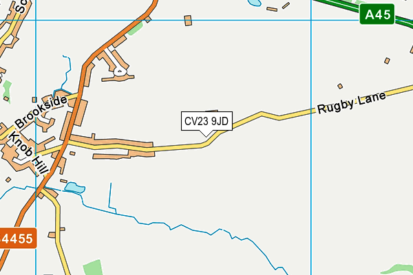 CV23 9JD map - OS VectorMap District (Ordnance Survey)