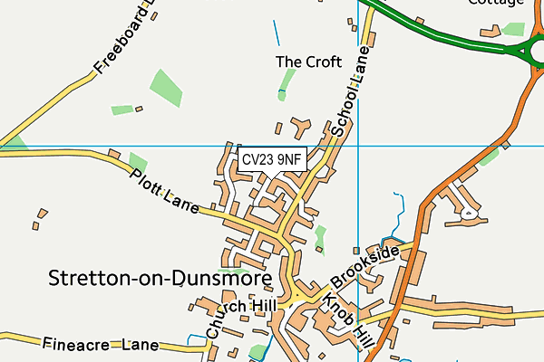 Knightlow CofE Primary School map (CV23 9NF) - OS VectorMap District (Ordnance Survey)