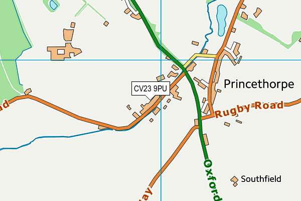 Our Lady's Catholic Primary School, Princethorpe map (CV23 9PU) - OS VectorMap District (Ordnance Survey)