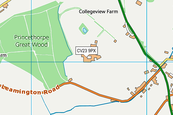 Princethorpe College map (CV23 9PX) - OS VectorMap District (Ordnance Survey)