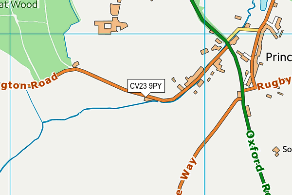 CV23 9PY map - OS VectorMap District (Ordnance Survey)