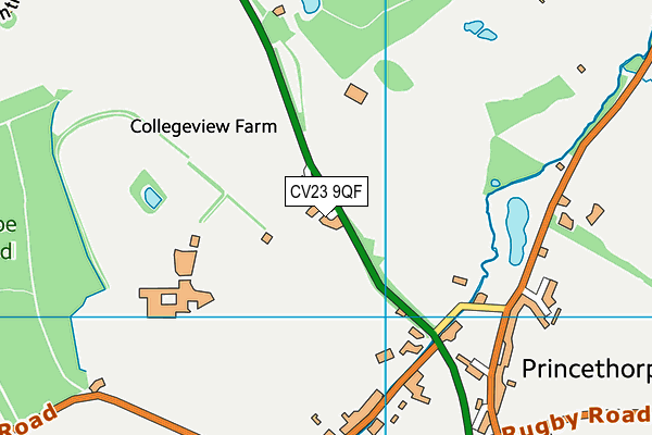 CV23 9QF map - OS VectorMap District (Ordnance Survey)