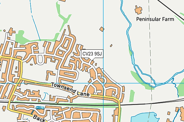 CV23 9SJ map - OS VectorMap District (Ordnance Survey)