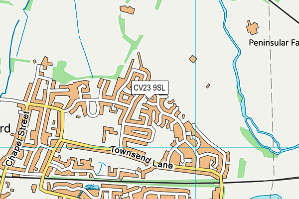 CV23 9SL map - OS VectorMap District (Ordnance Survey)