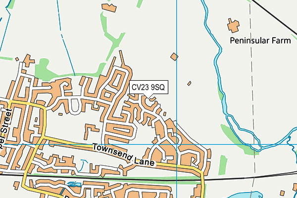 CV23 9SQ map - OS VectorMap District (Ordnance Survey)