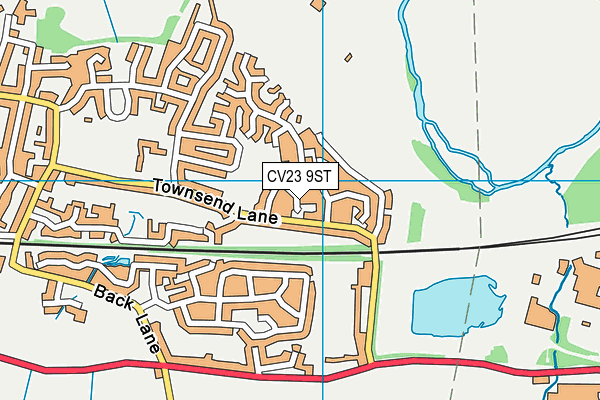 CV23 9ST map - OS VectorMap District (Ordnance Survey)