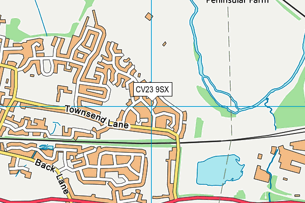 CV23 9SX map - OS VectorMap District (Ordnance Survey)