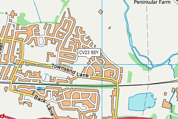 CV23 9SY map - OS VectorMap District (Ordnance Survey)