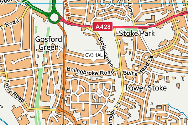 CV3 1AL map - OS VectorMap District (Ordnance Survey)