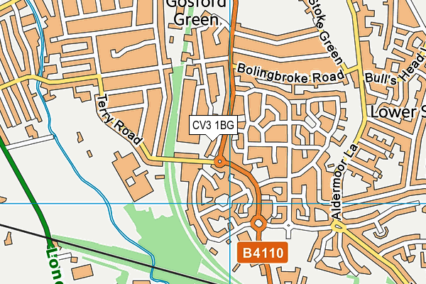 CV3 1BG map - OS VectorMap District (Ordnance Survey)