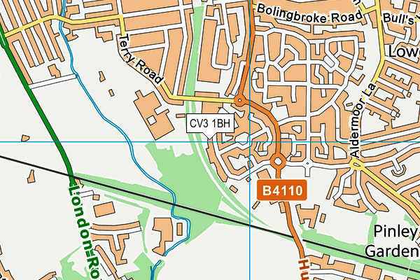 CV3 1BH map - OS VectorMap District (Ordnance Survey)