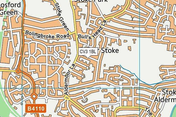 CV3 1BL map - OS VectorMap District (Ordnance Survey)