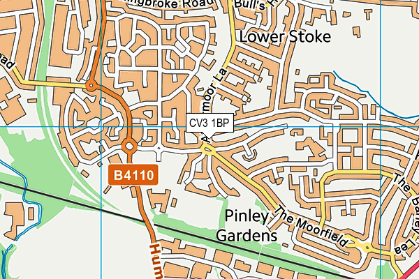 CV3 1BP map - OS VectorMap District (Ordnance Survey)