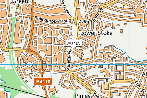 CV3 1BS map - OS VectorMap District (Ordnance Survey)