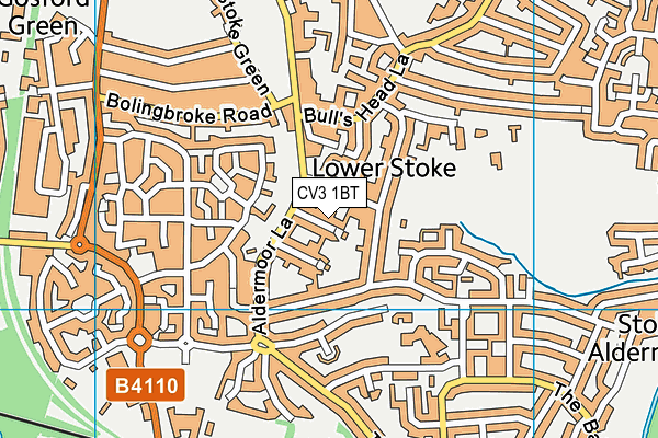 CV3 1BT map - OS VectorMap District (Ordnance Survey)