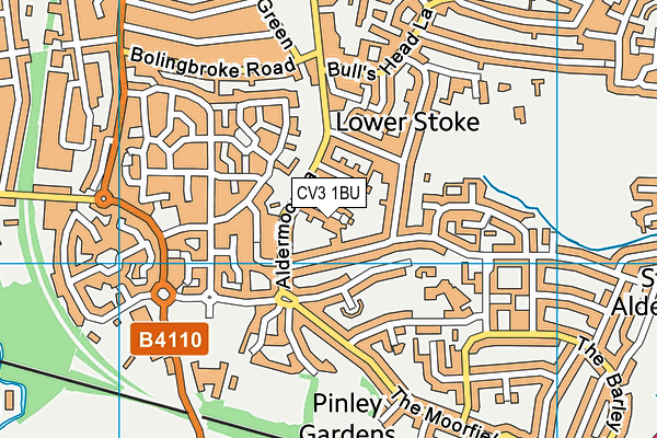 CV3 1BU map - OS VectorMap District (Ordnance Survey)