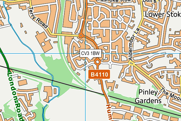 CV3 1BW map - OS VectorMap District (Ordnance Survey)