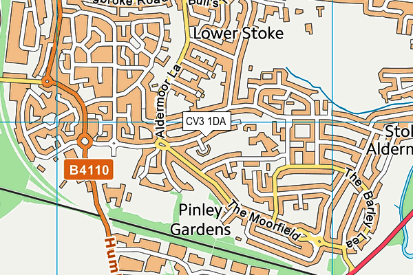 CV3 1DA map - OS VectorMap District (Ordnance Survey)