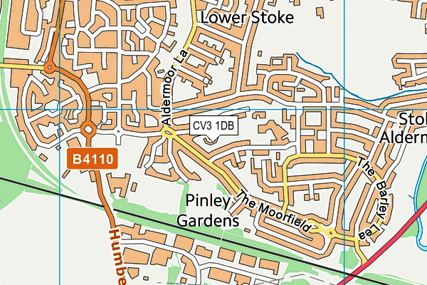 CV3 1DB map - OS VectorMap District (Ordnance Survey)