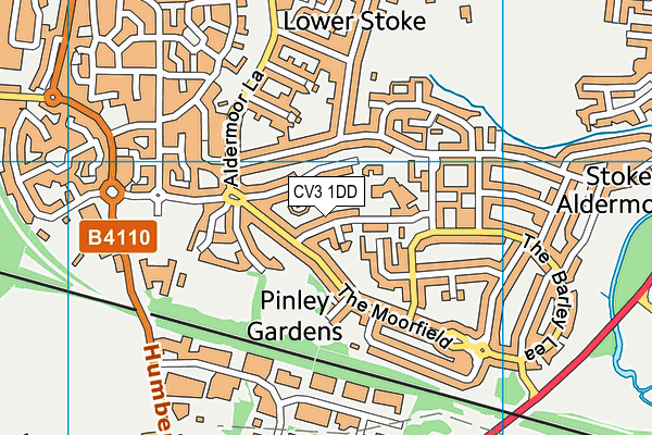 CV3 1DD map - OS VectorMap District (Ordnance Survey)