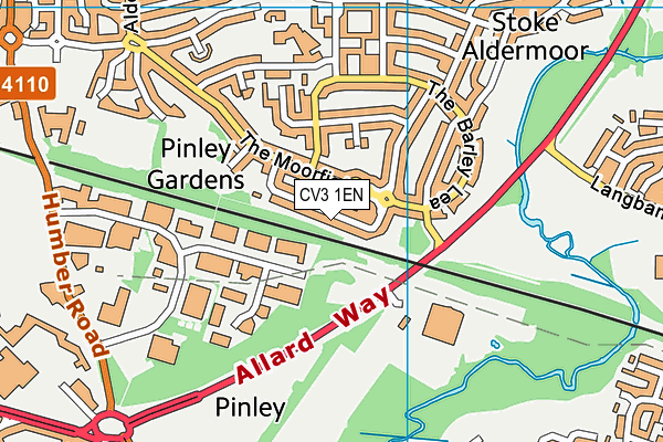 CV3 1EN map - OS VectorMap District (Ordnance Survey)