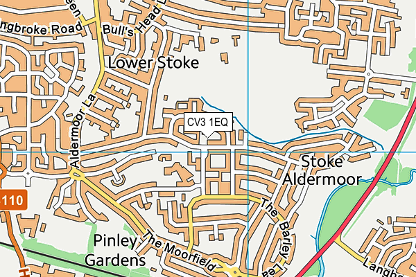 CV3 1EQ map - OS VectorMap District (Ordnance Survey)