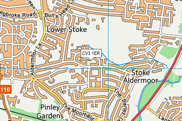 CV3 1ER map - OS VectorMap District (Ordnance Survey)