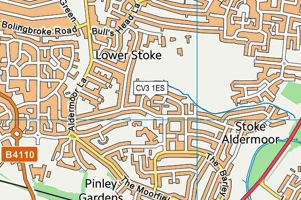 CV3 1ES map - OS VectorMap District (Ordnance Survey)